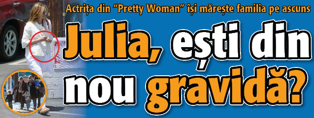 Julia Roberts e din nou gravida