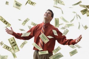 Money Falling on Happy Businessman - Ziarul National