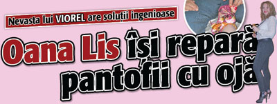 Oana Lis isi repara pantofii cu oja
