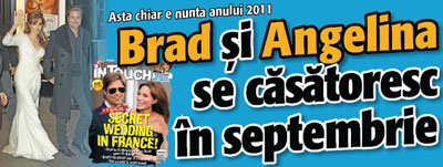Brad si Angelina se casatoresc in septembrie