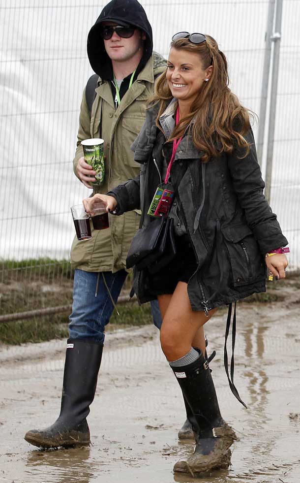 Rooney si sotia s-au namolit la Glastonbury
