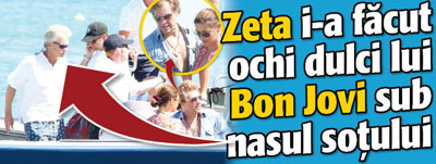 Zeta i-a facut ochi dulci lui Bon Jovi sub nasul sotului