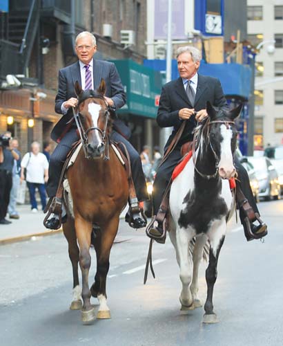 Harrison Ford si David Letterman s-au facut cowboy de New York