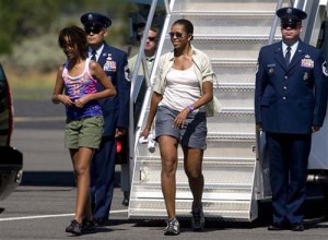 Barack Obama, Michelle Obama, Malia Obama, Sasha Obama - Ziarul National