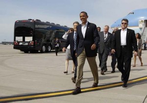 U.S. President Obama arrives in Minneapolis - Ziarul National