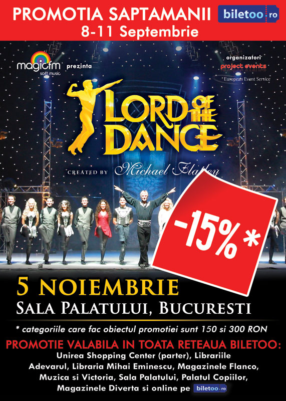 VEZI cum poti cumpara bilete mai ieftine la show-ul „Lord of the Dance”!