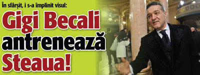 Gigi Becali antreneaza Steaua!
