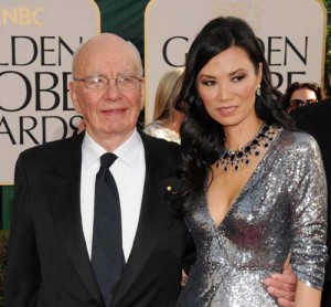 Rupert Murdoch and Wendi Deng Murdoch arrive at the 68th annual Golden Globe Awards in Beverly Hills, California - Ziarul National