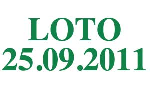 Numerele extrase la loto in 25-09-2011 (6/49,5 /40, noroc,joker)