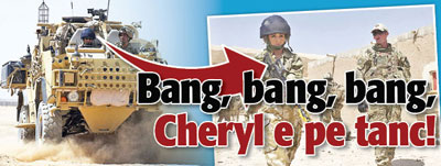 Bang, bang, bang, Cheryl e pe tanc!