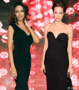 foto stanga: Madalina Ghenea, foto dreapta: Angelina Jolie