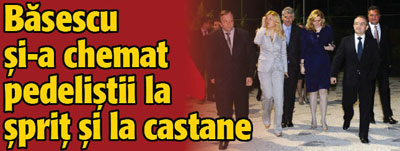 Basescu si-a chemat pedelistii la sprit si la castane