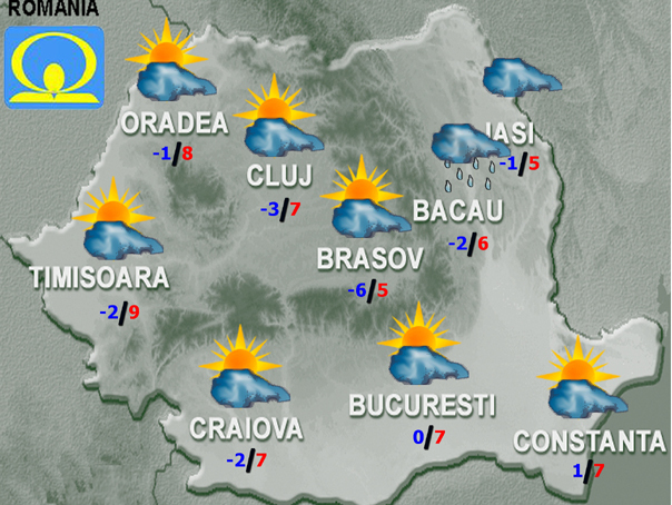 METEO Cum va vremea in week-end: Vezi unde ninge si cat de frig va fi!