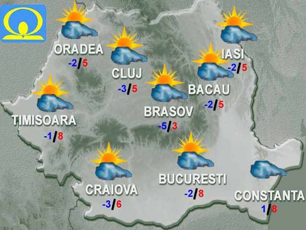 METEO: Vezi cum va fi vreamea luni si marti