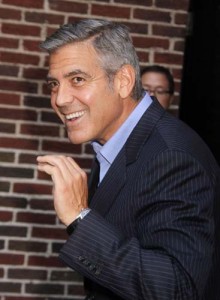 George Clooney bei der Ankunft zur David Letterman Show - Ziarul National