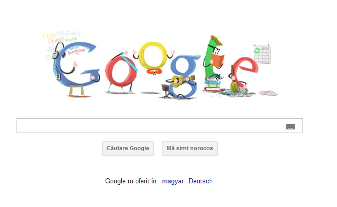 ANUL NOU 2012: „Un an nou fericit”, urare-logo de la Google!