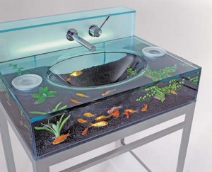 Something - Ziarul National's fishy about this bathroom sink