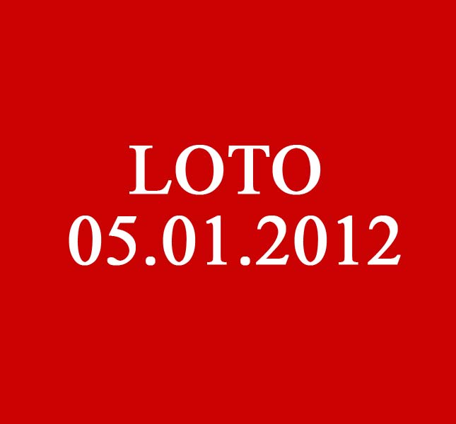 Numere LOTO, prima extragere a anului, joi, 5 ianuarie 2012 (05.01.2012)