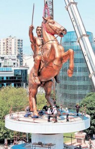 statue of Alexander in central Skopje, which cost 10 million dolars - Ziarul National