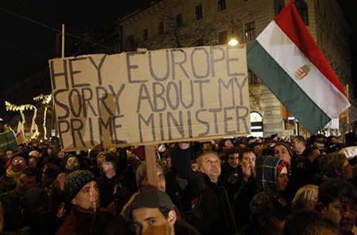 Opozitia ungara protestesteaza impotriva noii Constitutii