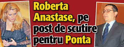 Roberta Anastase, pe post de scutire pentru Ponta