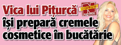 Vica lui Piturca isi prepara cremele cosmetice in bucatarie