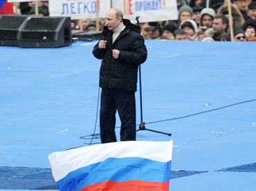 Mitingul de la Moscova in sprijinul lui Vladimir Putin reuneste 130.000 de persoane