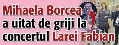 Mihaela Borcea a uitat de griji la concertul Larei Fabian