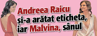 Andreea Raicu si-a aratat eticheta, iar Malvina sanul