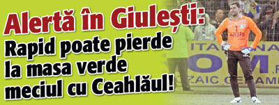 Alerta in Giulesti: Rapid poate pierde la masa verde meciul cu Ceahlaul!