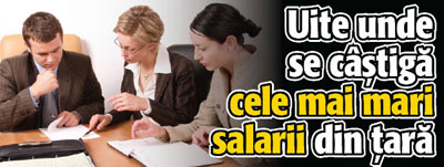 Uite unde se castiga cele mai mari salarii din tara