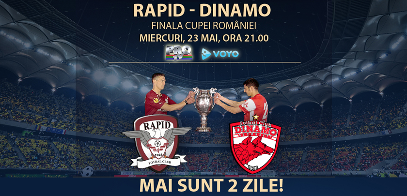 Finala Cupei Romaniei, Rapid – Dinamo: Mai sunt doua zile pana la marele meci