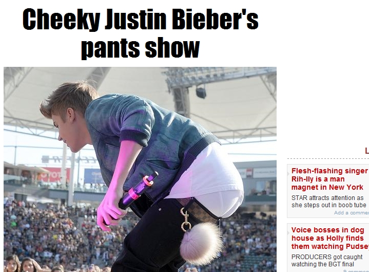 Justin Bieber s-a trezit fara pantaloni pe scena! – VIDEO