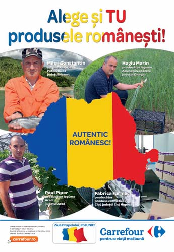 Carrefour promoveaza produsele fabricate in Romania