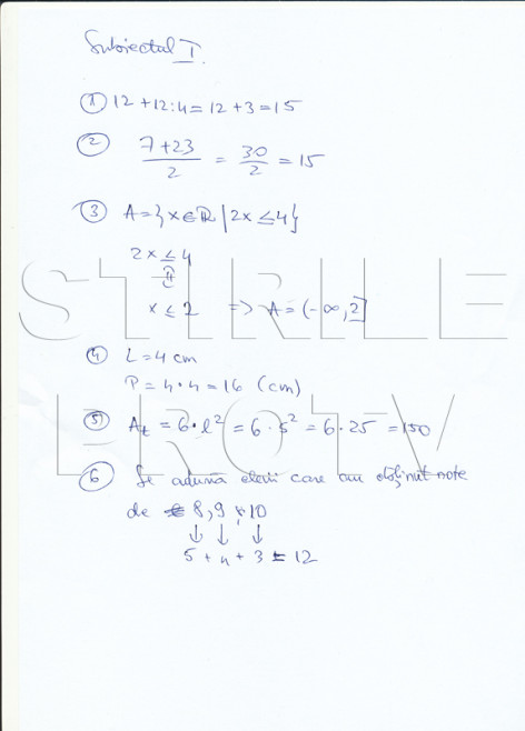 Evaluare Nationala 2012: Vezi rezolvarea subiectelor care au fost azi la proba de matematica