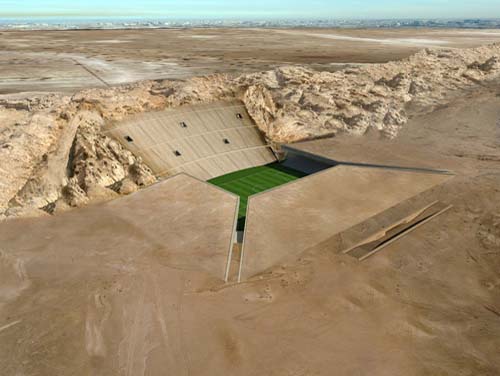 Arabii de la Al Ain vor un stadion sub nisip