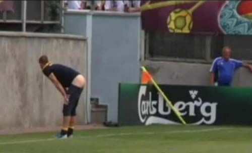 Portarul Suediei, in fundul gol la antrenamente