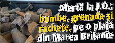 Alerta la J.O.:  bombe, grenade si rachete, pe o plaja din Marea Britanie