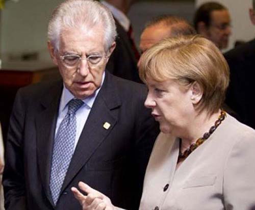 Angela Merkel, invinsa de „bilderbergii” Italiei si Spaniei