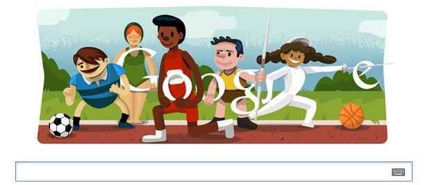 Deschiderea Jocurilor Olimpice, celebrata de Google printr-un logo special