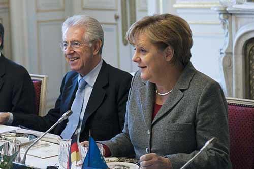 Merkel + Monti = love