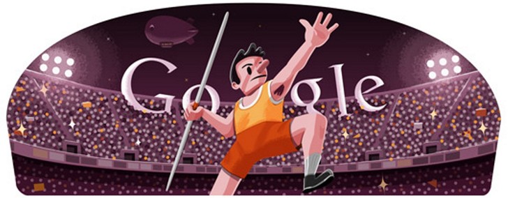Londra 2012: Google celebreaza aruncarea sulitei printr-un logo special