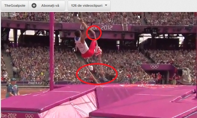 Londra 2012 Momente de groaza la saritura cu prajina! – VIDEO