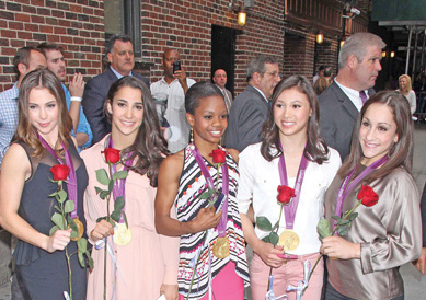 Gimnastele americane, show la David Letterman