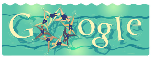 Londra 2012: Inotul sincron, logo special din partea Google