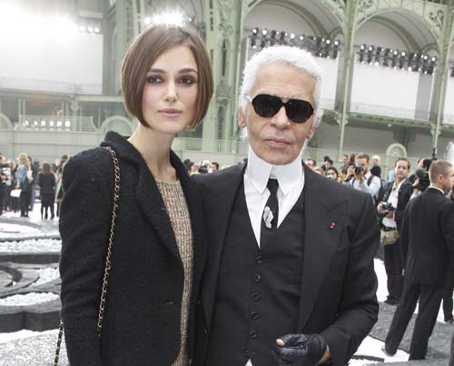 Keira Knightley, declaratie de dragoste pentru Karl Lagerfeld