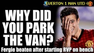 la meciul cu Everton a debutat pentru United si Van persie - Ziarul National