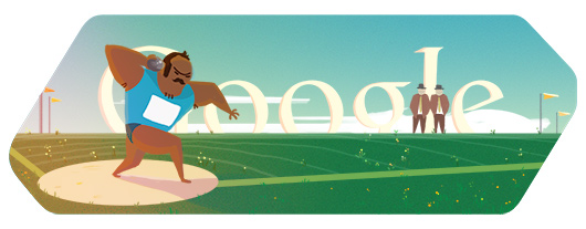 Londra 2012: Aruncarea greutatii celebrata de Google printr-un logo special