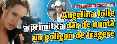 Angelina Jolie a primit ca dar de nunta de la Brad Pitt un poligon de tragere!