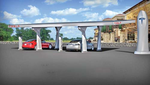 Tesla Motors a lansat „pompele” gratuite pentru automobilul Model S